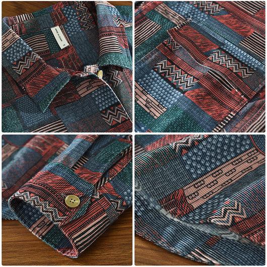 Camisa Suelta Estampada Versátil para Hombre - Diseño Japonés - Image 5