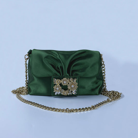 Bolso Bandolera Retro Arrugado con Cadena - Image 2