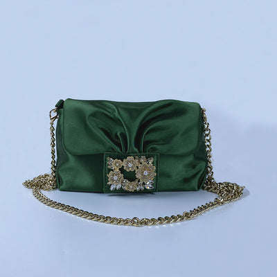 Bolso Bandolera Retro Arrugado con Cadena - Image 2
