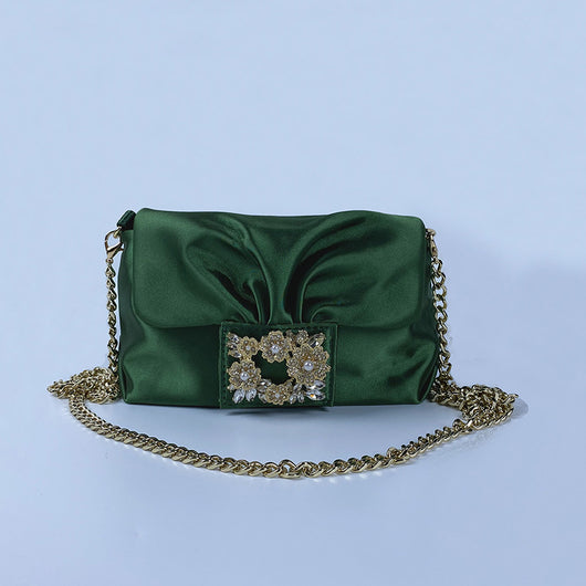 Bolso Bandolera Retro Arrugado con Cadena - Image 2