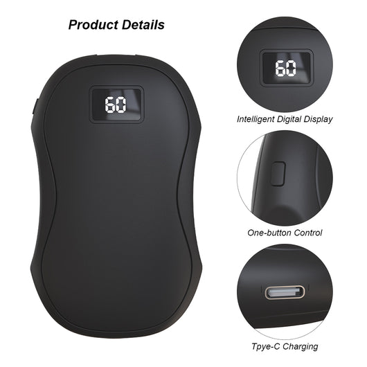 Calentador de Manos Eléctrico Recargable USB con Pantalla Digital y Batería Externa - Image 18