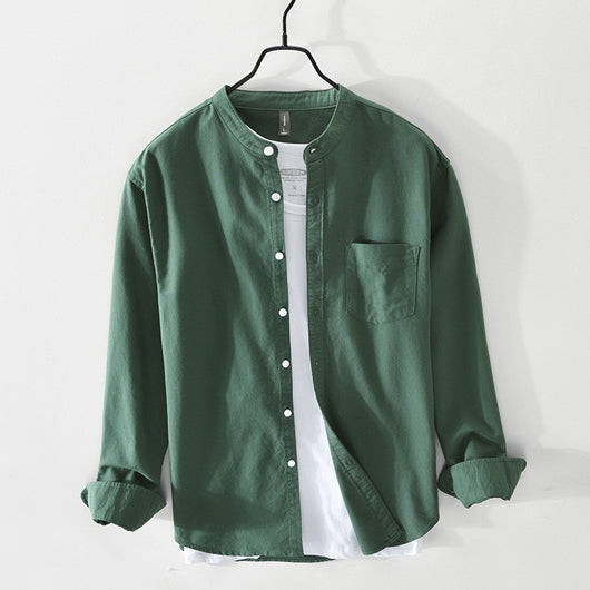 Camisa Casual con Cuello Mao Talla S para Hombre - Image 2