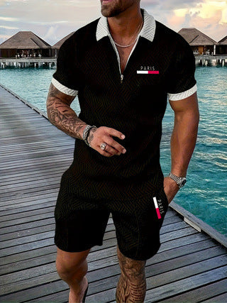 Traje de Baño Casual Retro Cuadros PARIS con Parche Térmico para Hombre - Image 20