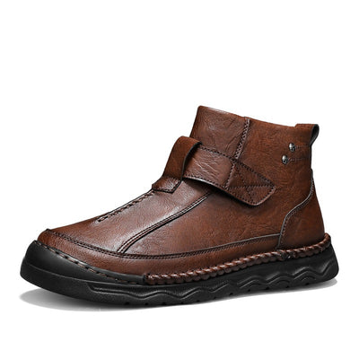 Botas Altas de Cuero para Hombre - Estilo Cargo Versátil - Image 5