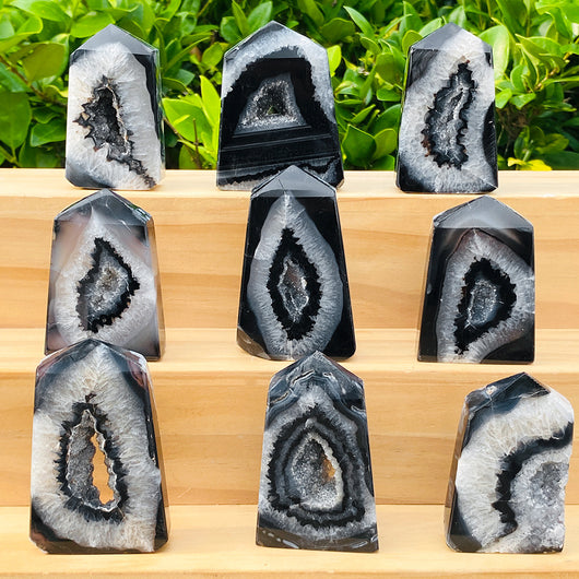 Pilar de Cristal Ónix Negro Natural Shi Ying - Image 3