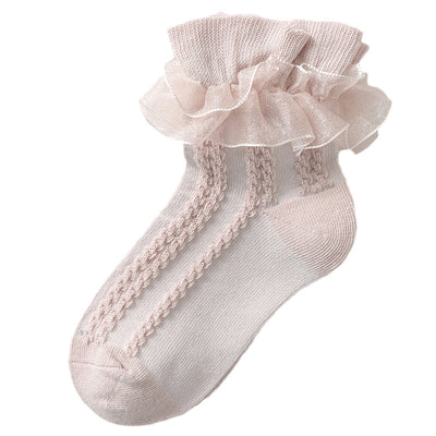 Calcetines Princesa Danza Blanco Delgado para Niña - Primavera y Otoño - Image 11