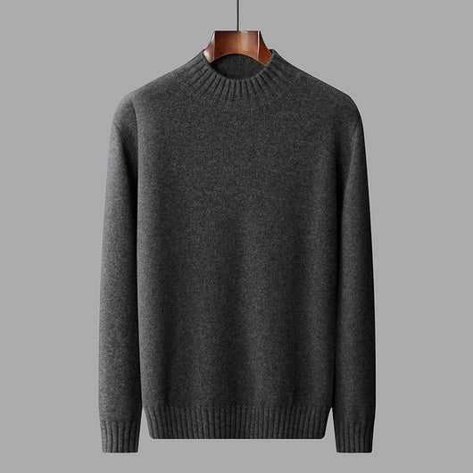 Suéter Cuello Alto Hombre Elegante Versátil Colores Sólidos - Image 2