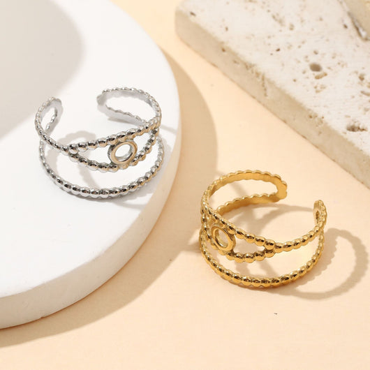 Anillo Retro Francés de Acero Inoxidable para Mujer