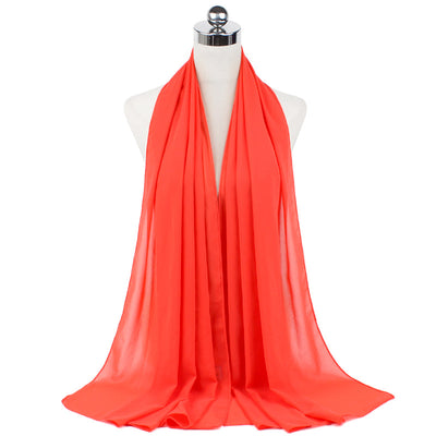 Pañuelo Hijab Burbuja Perla Monocromático en Chifón - Image 7