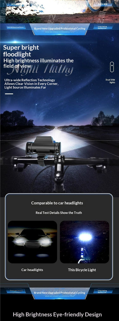 Luz Frontal para Bicicleta Recargable Ultra Brillante - Image 10