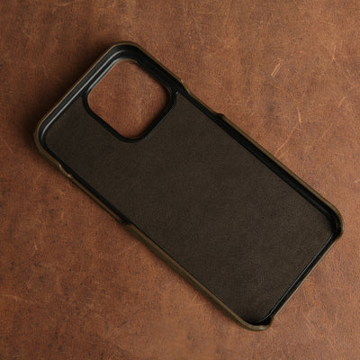Funda para Teléfono Cuero Crazy Horse con Patrón Aplicado - Image 4
