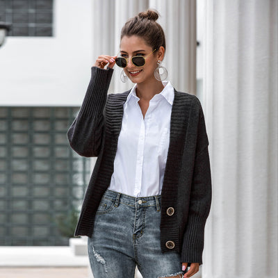 Cardigan Tejido Cuello V para Mujer - Elegancia y Comodidad - Image 3