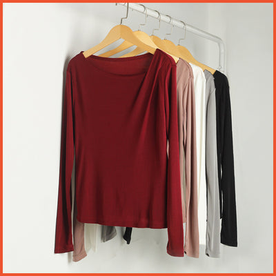 Blusa de Seda de Manga Larga para Mujer - Image 3