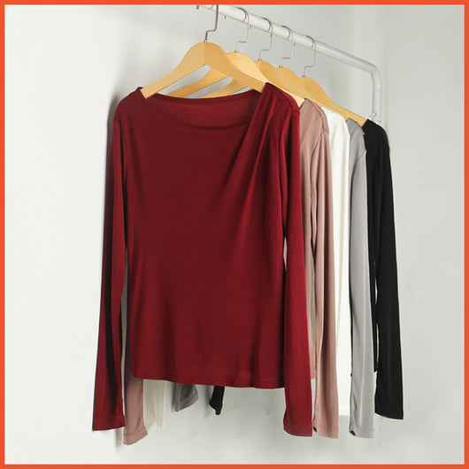 Blusa de Seda de Manga Larga para Mujer - Image 3