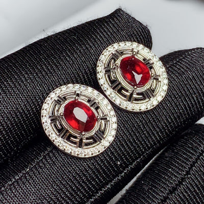 Conjunto de Plata 925 con Rubí Incrustado - Image 9