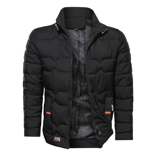 Chaqueta de Algodón Forrada en Terciopelo con Cuello Alto - Talla Grande - Image 9