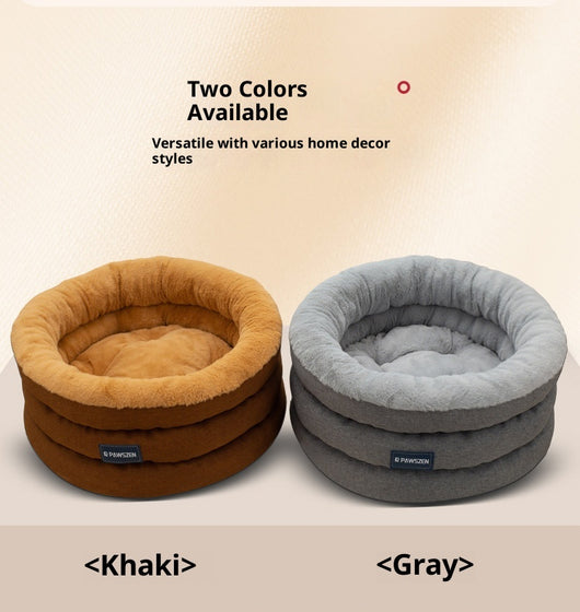 Cama Redonda para Mascotas Acolchada Invierno Tamaño Grande - Image 9