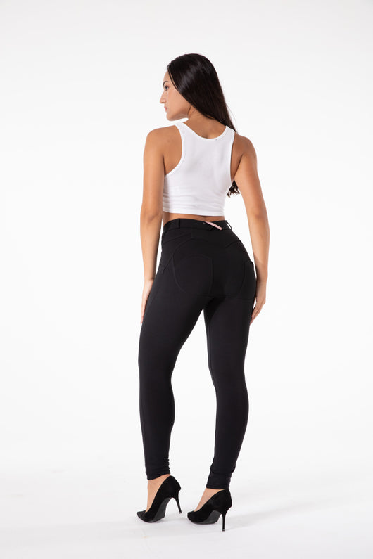 Pantalones de Baile Ajustados Cintura Media Negro - Image 8