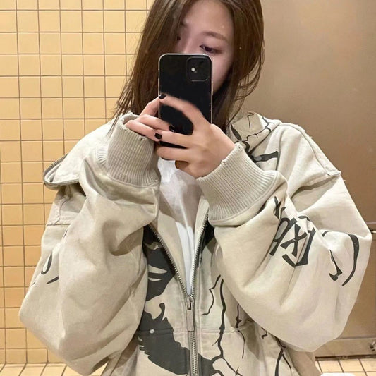 Sudadera Abrigo Holgada con Diseño Sofisticado para Otoño e Invierno
