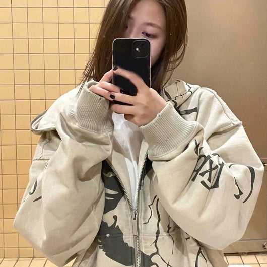 Sudadera Abrigo Holgada con Diseño Sofisticado para Otoño e Invierno