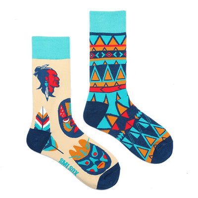 Calcetines Retro Asimétricos para Parejas - Algodón Cómodo Unisex - Image 98