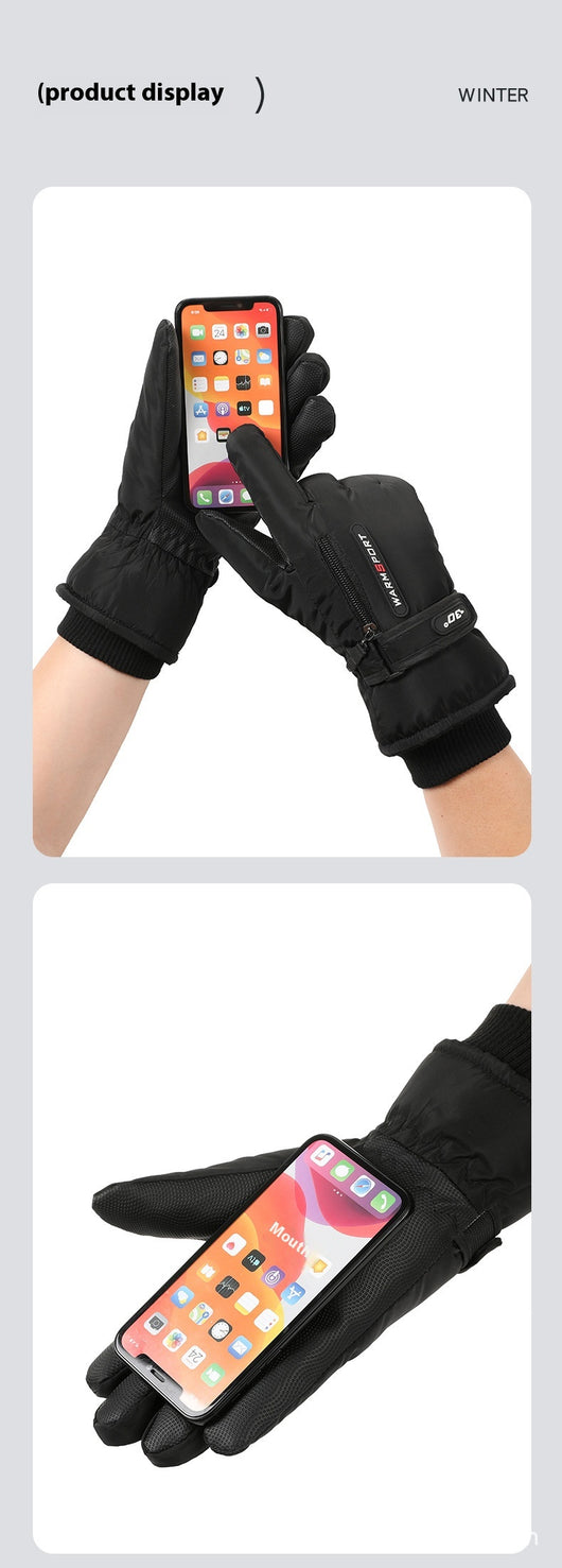Guantes de Ciclismo Acolchados Térmicos con Forro Polar Impermeables - Image 9