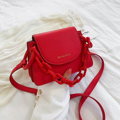 Bolso de Cadena Mate Efecto Hielo con Asa Simple para Mujer - Image 10