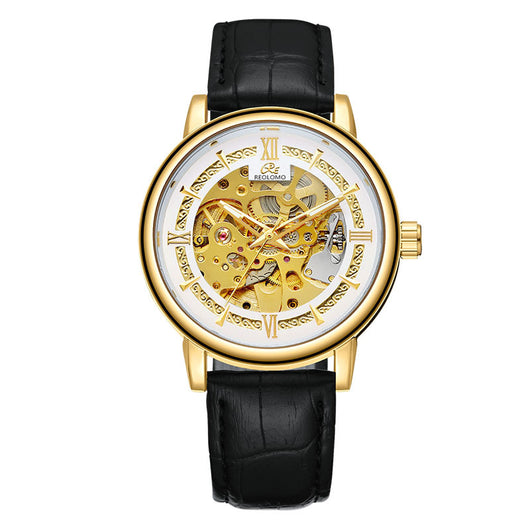 Reloj Mecánico Hombre Estilo Europeo Diseño Calado Elegante - Image 5