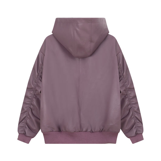 Abrigo de Cuero con Capucha para Hombre - Image 15