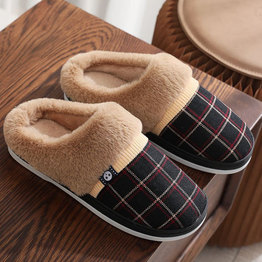 Pantuflas de Algodón para Hombre Invierno - Suela Gruesa Antideslizante - Image 3