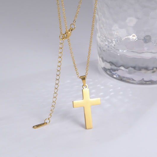 Dije Minimalista de Oro Cruz Elegante para Hombre y Mujer - Image 10