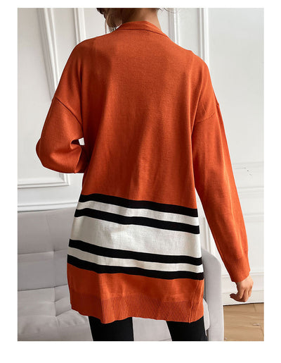 Cardigan Tejido Largo Holgado para Mujer - Suéter Ligero de Manga Larga - Image 14