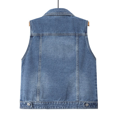 Chaleco Denim con Cuentas para Mujer - Diseño Suelto y Moderno - Image 10
