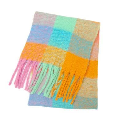 Bufanda Gruesa Cuadros Otoño Invierno - Diseño Multicolor Elegante - Image 36