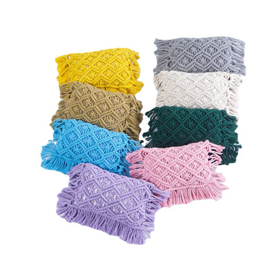 Cojín Tejido a Mano con Borlas Decorativas - Image 5
