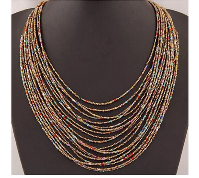 Collar Bohemio Multicapas con Cuentas de Arroz - Image 20