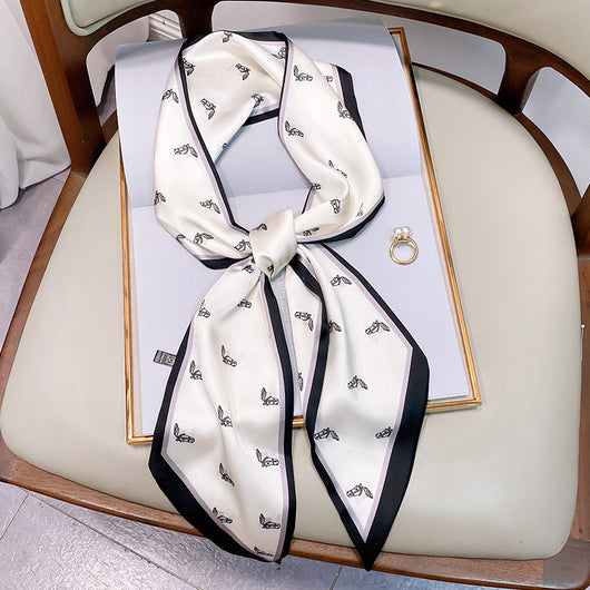 Bolso Largo de Seda con Pañuelo Anudado - Image 18