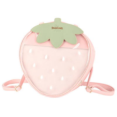Bolsa Transparente Strawberry Soft-Girl con Diseño de Bandolera - Image 4