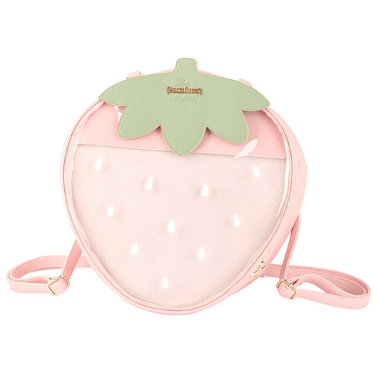 Bolsa Transparente Strawberry Soft-Girl con Diseño de Bandolera - Image 4