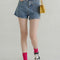 Shorts de Mezclilla Retro Versátiles con Bolsillos Laterales