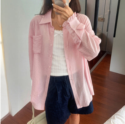 Blusa Casual de Manga Larga con Botones - Mujer - Image 14