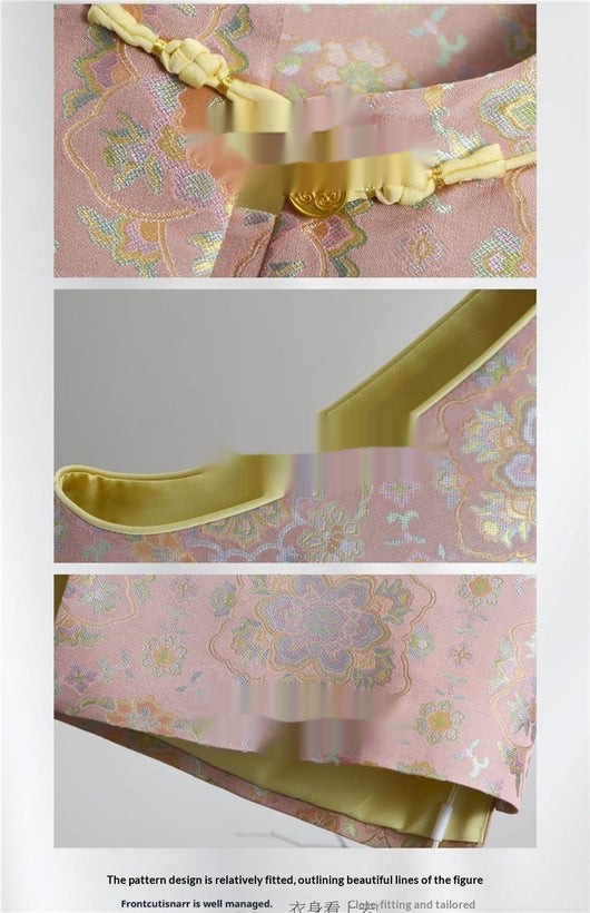 Chaleco Primavera Estilo Chino con Diseño de Peonía en Brocado - Image 7