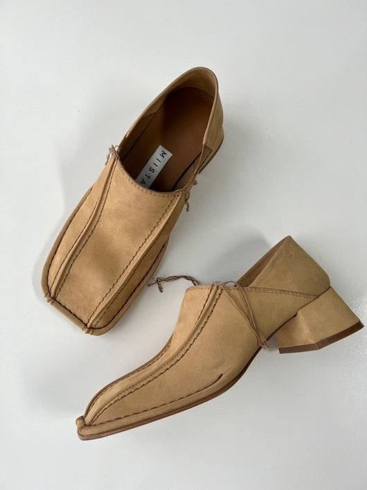 Zapato Retro Cuadrado Mujer Cuero Genuino Tacón Medio Grueso - Image 27