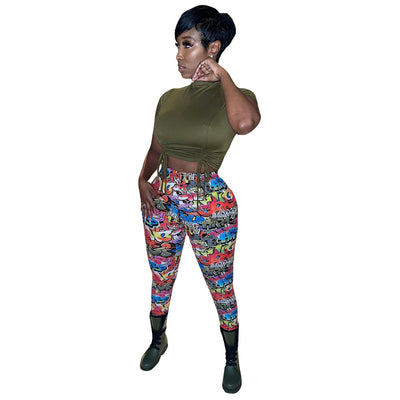 Leggings Deportivos de Seda de Leche con Estampado para Mujer - Image 11