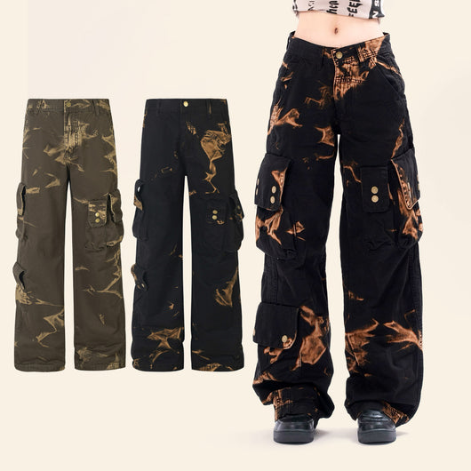 Pantalones Cargo Rectos Oversized Estilo Retro Otoñal - Image 24