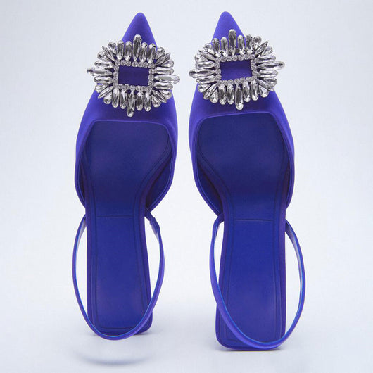 Sandalias de Tacón Alto con Brillantes y Punta Afilada - Image 12