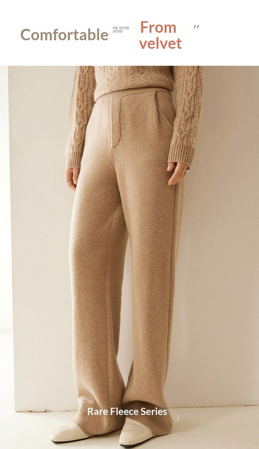 Pantalones de Cashmere Anchos de Cintura Alta - Diseño Elegante y Favorecedor - Image 23