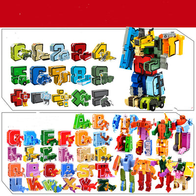 Set Completo de Letras Transformables 4 en 1 con 5 Robots y 6 Figuras de Niños Puzzle - Image 10