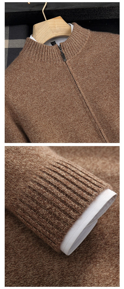 Abrigo de Cuello Alto en Cashmere para Hombre - Otoño e Invierno - Image 22