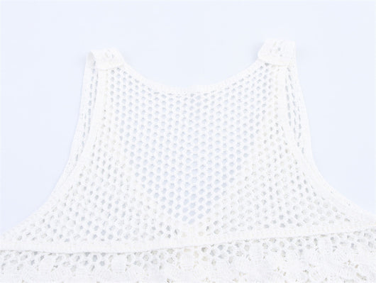 Chaleco Tejido Calado Retro para Mujer - Image 14